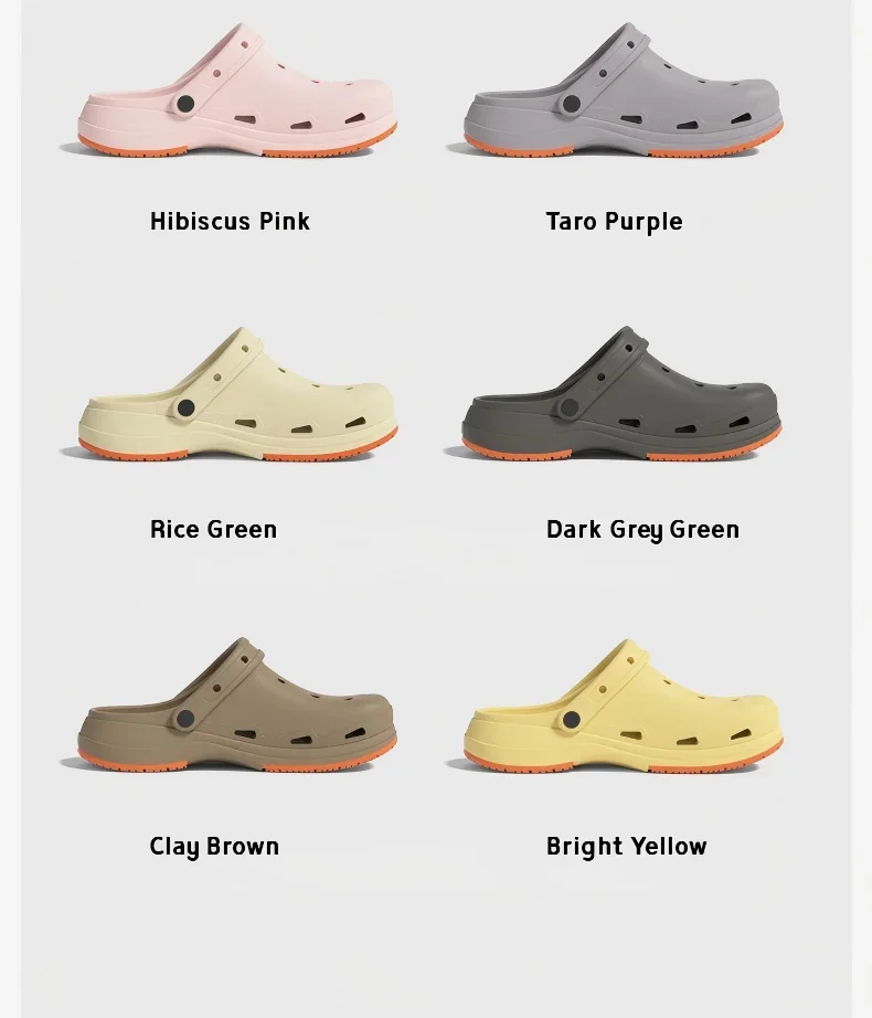ZUOFU Unisex Klassische Zweifarbige EVA-Clogs, Rutschfeste Leichte Schuhe für Frühling und Sommer, für drinnen und draußen, Strand und Garten – Detail 11