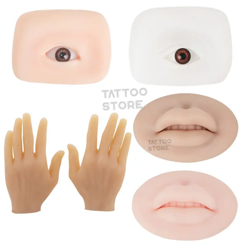 

Microblading Tattoo Practice Hand Eye Lip Fake Tattoo Skin No Ink Required Permanent Makeup Training for Tattoo Artists Beginner