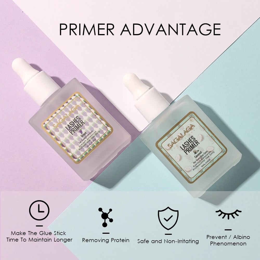 

Lash Primer Fruit Scents Pre Treatment for Eyelash Extension Glue Protein Oil Remover Adhesive Bonding Power Retention Long Last