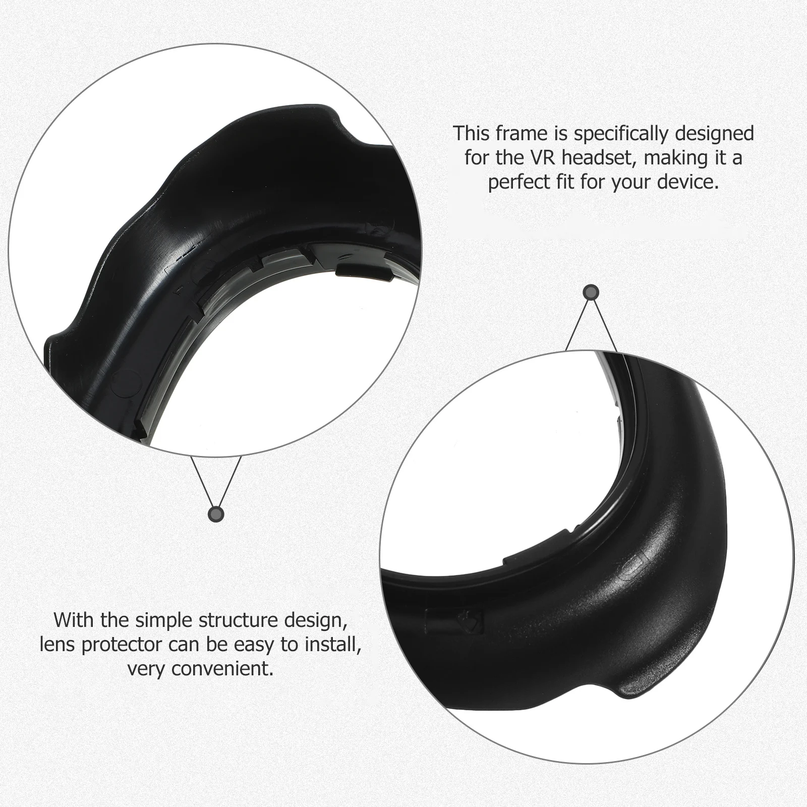 

1Set Anti Scratch Lens Protector Frame for Vr Headset Replaceable Glasses Spacer Easy Assembly 3 Compatible Lens Ring