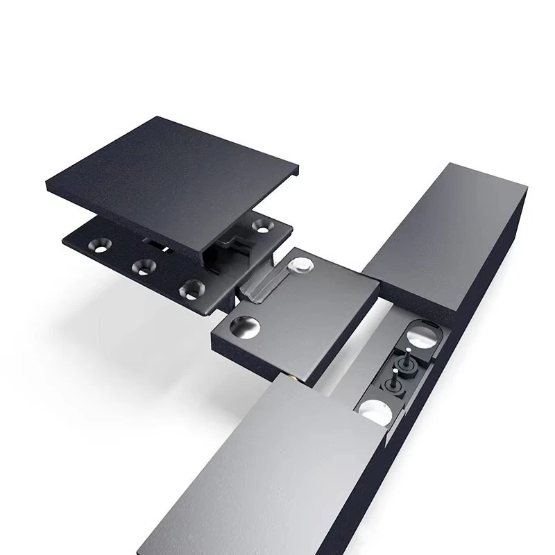 Factory Supply 50 KG Aluminum Frame Pin Hinges Concealed Glass Door Hinge for Wardrobe