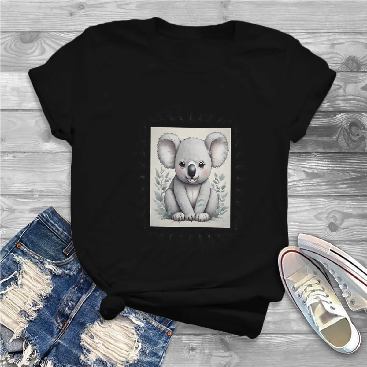 Australian Koala Newest TShirt for Men Cute Baby Round Neck Polyester T Shirt Distinctive Birthday Gifts Streetwear