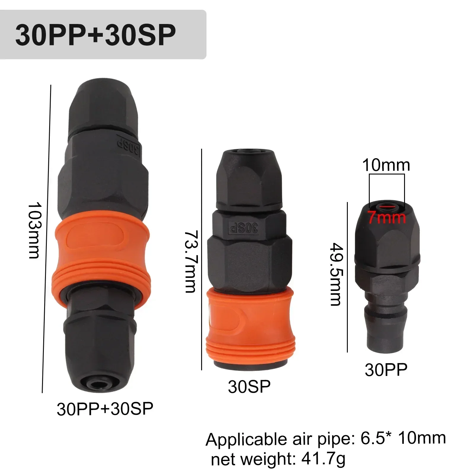 1pc Pneumatic Fitting Plastic Steel Self-locking C-type Quick-connect Connector Air Compressor Air Line Quick Coupling Adapter