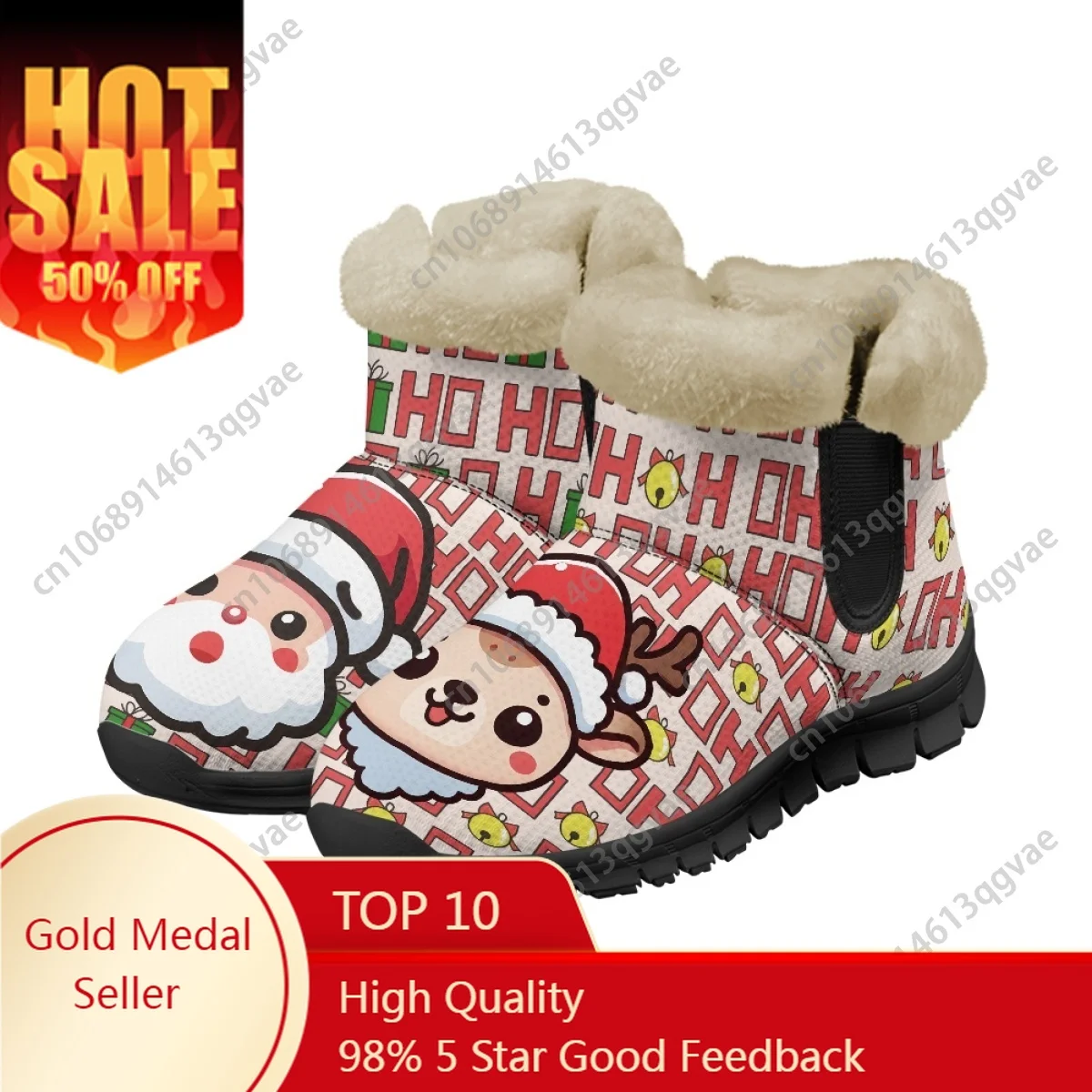 

Cartoon Merry Christmas Series Snow Boots Mens Womens Teenager Customized Boot Casual Snow Shoe High Quality Couple Sports Shoes