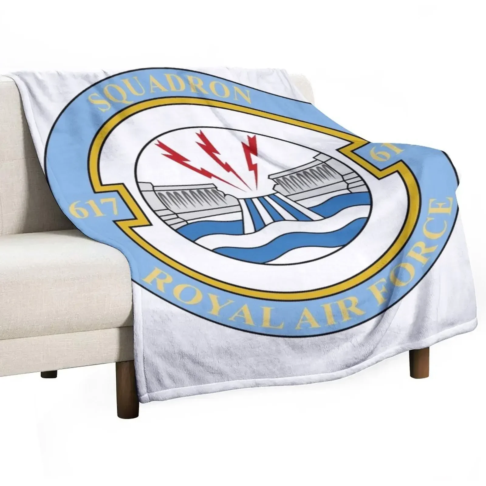 

Dambusters - Royal Air Force - 617 Squadron Badge (Operation Chastise) Throw Blanket for sofa bed plaid Hair Blankets