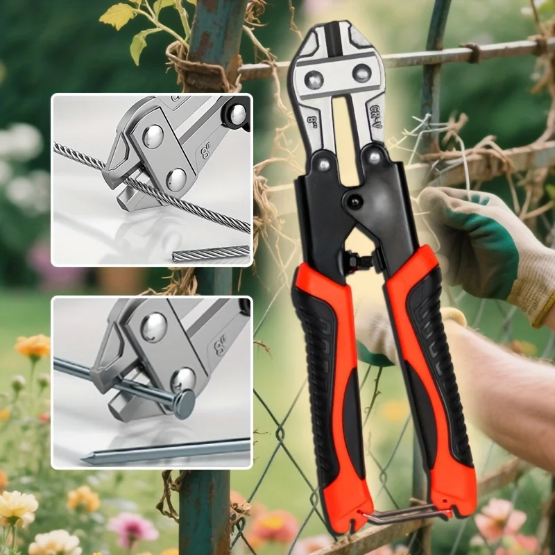 

Сверхмощные кусачки и инструменты для зачистки проводов, эргономичная нескользящая ручка, для электриков, своими руками, садоводства, прочный ручной инструмент, компактный