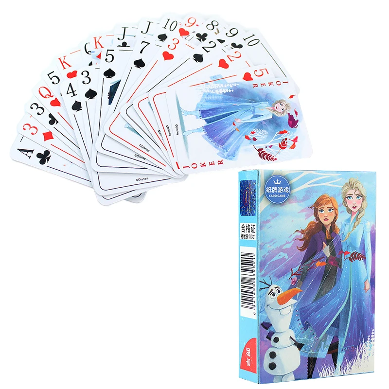 Disney Playing Cards 54pcs/Box Frozen Mickey Avengers Card Game Exquisite Pattern Poker Magic Card Children Adult Desktop Toys