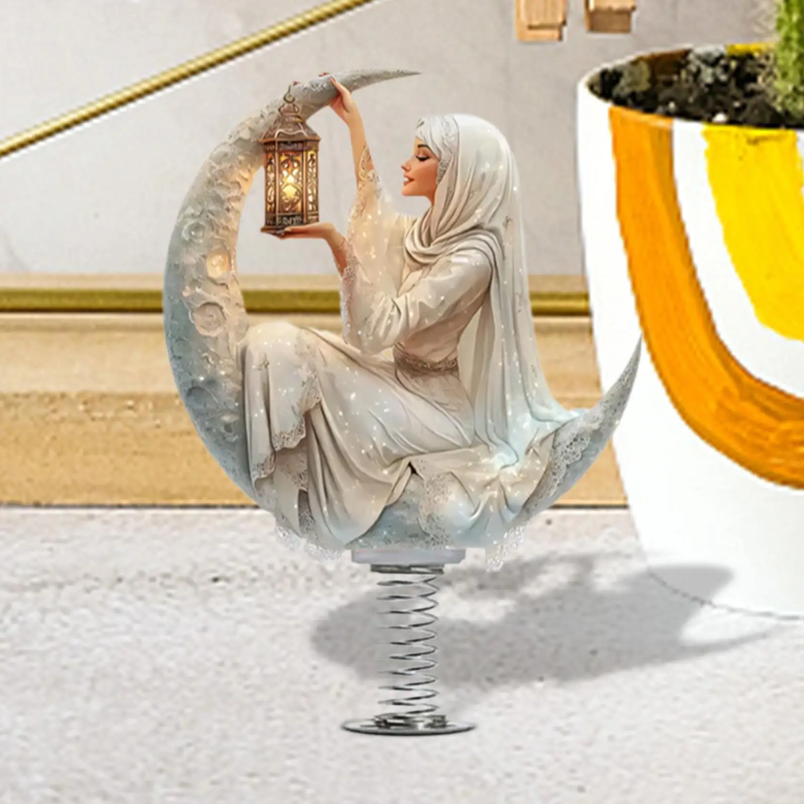 2D Moon Goddess Statue Desk Collection Gifts Desktop Decoration Car Dashboard Ornament Acrylic Sculpture Tabletop Ornament