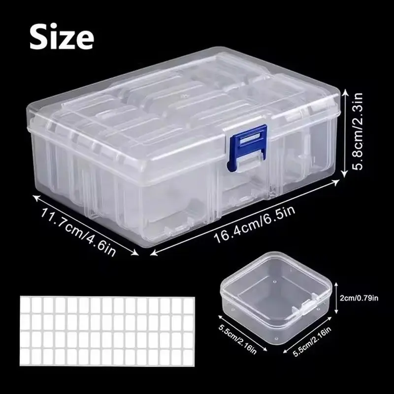 DIY Diamond Painting Embroidery Storage Box 30/15/14Grids Art Embroidery Accessories Beads Display Sorting Box Storage Container