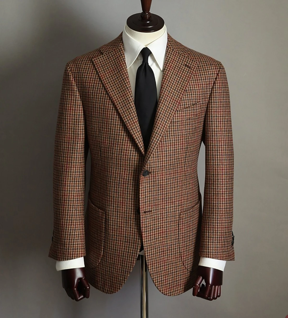 Smoking Slim Fit Houndstooth para homens, roupas de casamento, casaco, lapela Peak, Groom Wear, negócios, lazer apenas, inverno, outono