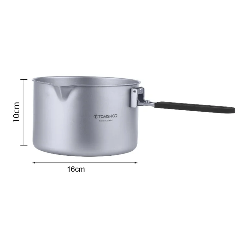 Portable 2L Camping Soup Pot With Lid Collapsible Handle Outdoor Titanium Cooking Stock Pot Backpacking Cookware Universal Fit