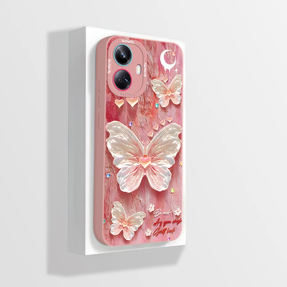 For Realme 10 Pro Plus + Case Realme10 Pro Realme 10 4G Phone Case Shell Cute Panda pattern Liquid Silicone Anti Drop Soft Cover