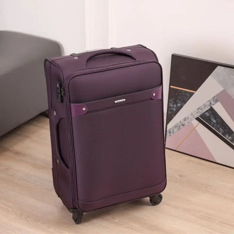 

Холщовый чемодан из ткани Ox с комбинированной универсальной дорожной сумкой на колесах для мужчин и женщин