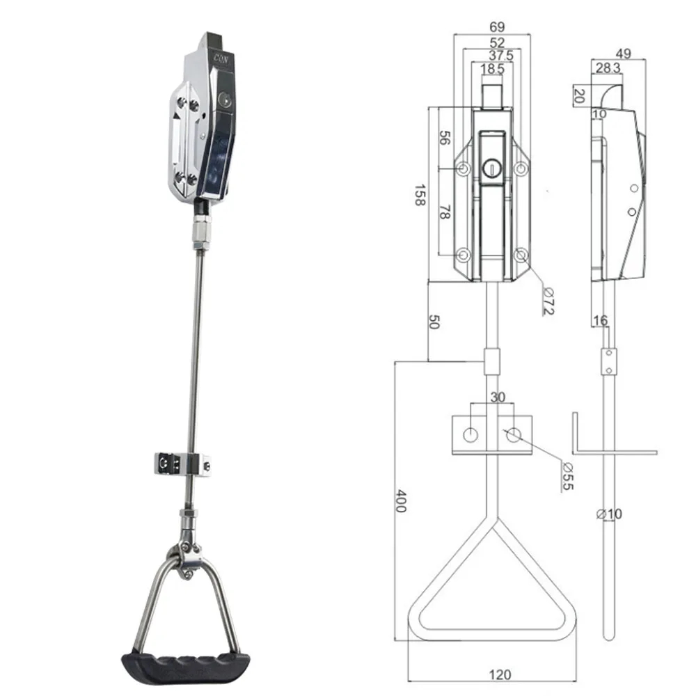 

Mechanical industry oven equipment door double door lock hinge freezer 1178 double door lock