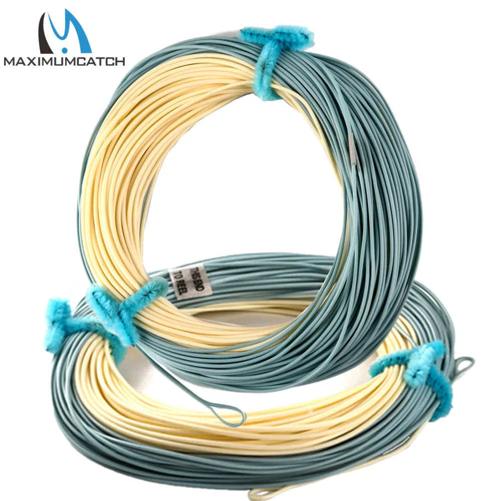 Maximumcatch Bonefish Fly Line 100FT WF Floating Weight Forward Saltwater Fly Fishing Line with Welded Loops