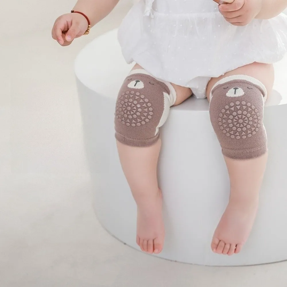 Summer Thin Baby Knee Pads Soft Knit Cotton Cartoon Patterns Infant Knee Protector Anti-Slip Safety Protector
