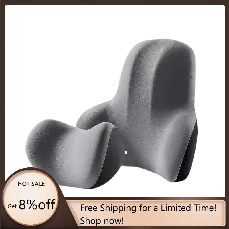 

Memory Foam Car Neck Pillow Lumbar Support Ventilation Massage Seat Cushion Comfortable Long Driving Auto Interior Accessories