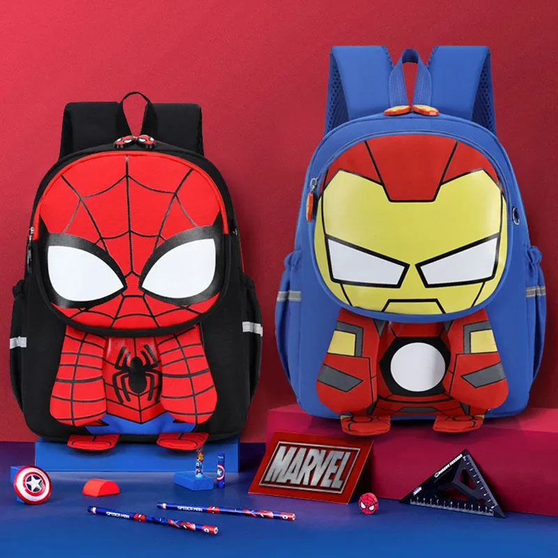 Children schoolbag cute kindergarten baby backpack cartoon anime Spider-Man boys and girls go out to play light backpack