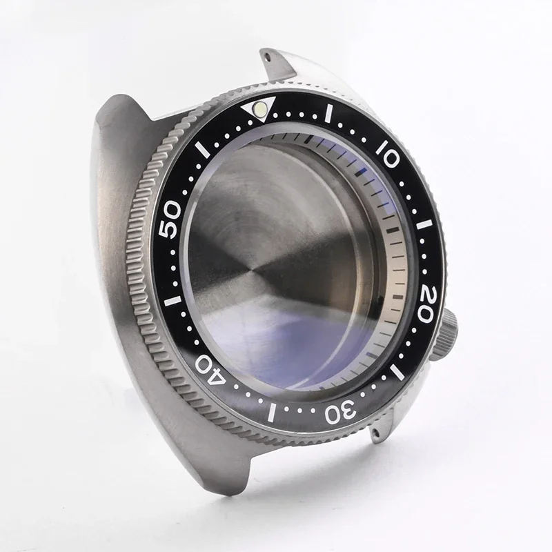 HEIMDALLR 6105 거북이 티타늄 전복 다이빙 시계 케이스 NH36 NH35 무브먼트 200m 방수 저항 투명 케이스 백