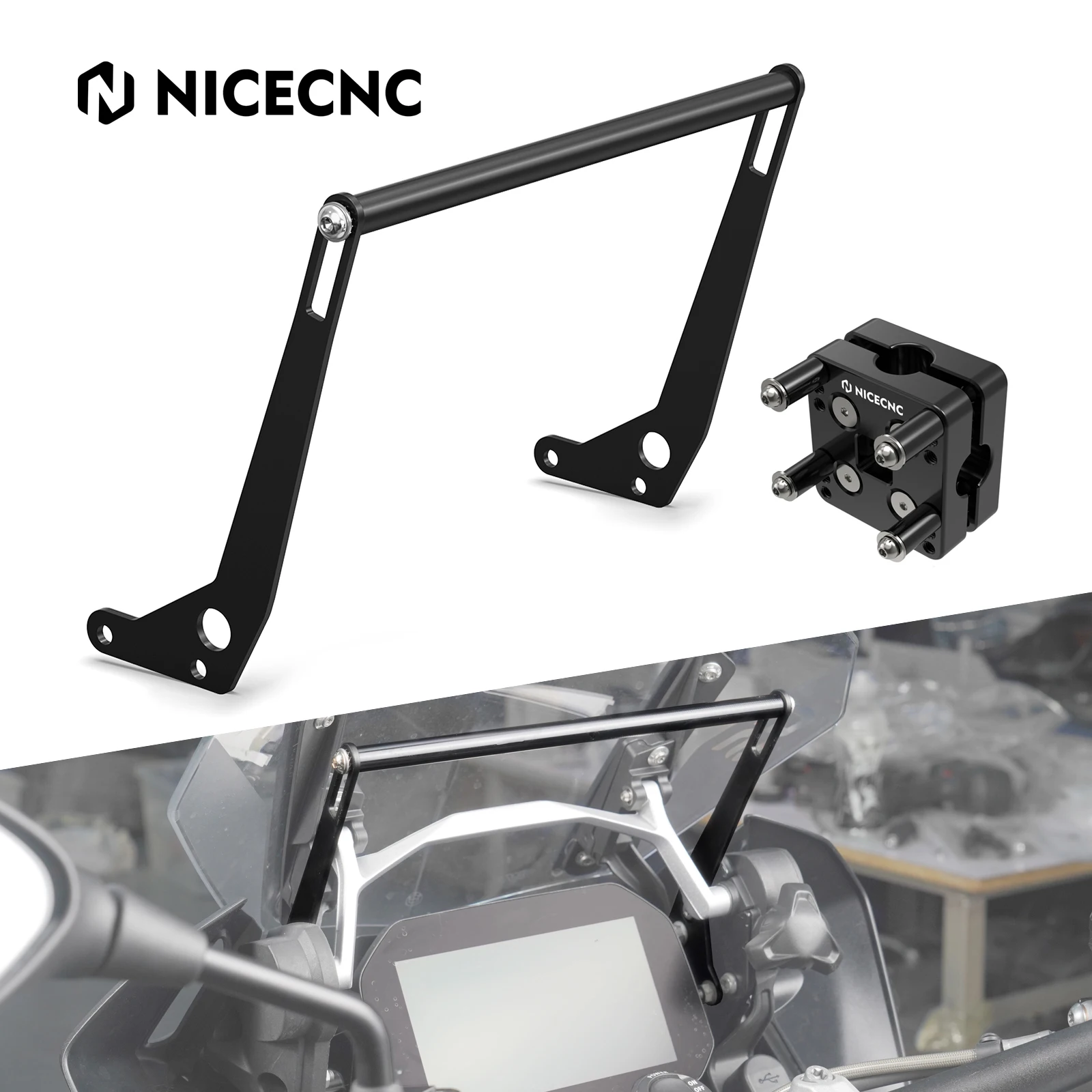 

For 18-23 BMW R1250GS/Adventure R1250GSA GPS Navigator Holder Phone AMPS Mount Bracket for BMW R1200GS/Adventure R1200GSA 13-18