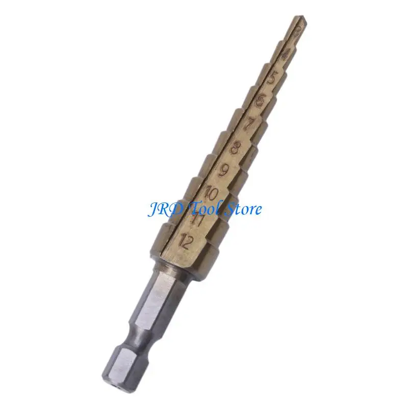A2UD HSS TITANIUD STEP STEP DRILE набор 1/4 "шестнадцатилетний хвостовик 3-12 мм
