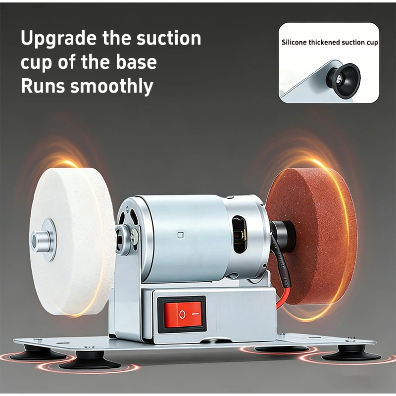 2026 Electric Small Sander with 2 Wheels Electric Bench Grinder Sanding Machine 7 Adjustable Speed for Metal/Jewelry/Knives/Wood