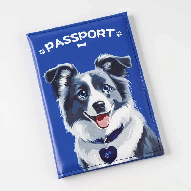 Cute Pet Cat Dog Printed Passport Holder Travel Wallet Passport Cover Passport Wallet Ticket Id Card Holder Travel Accessories
