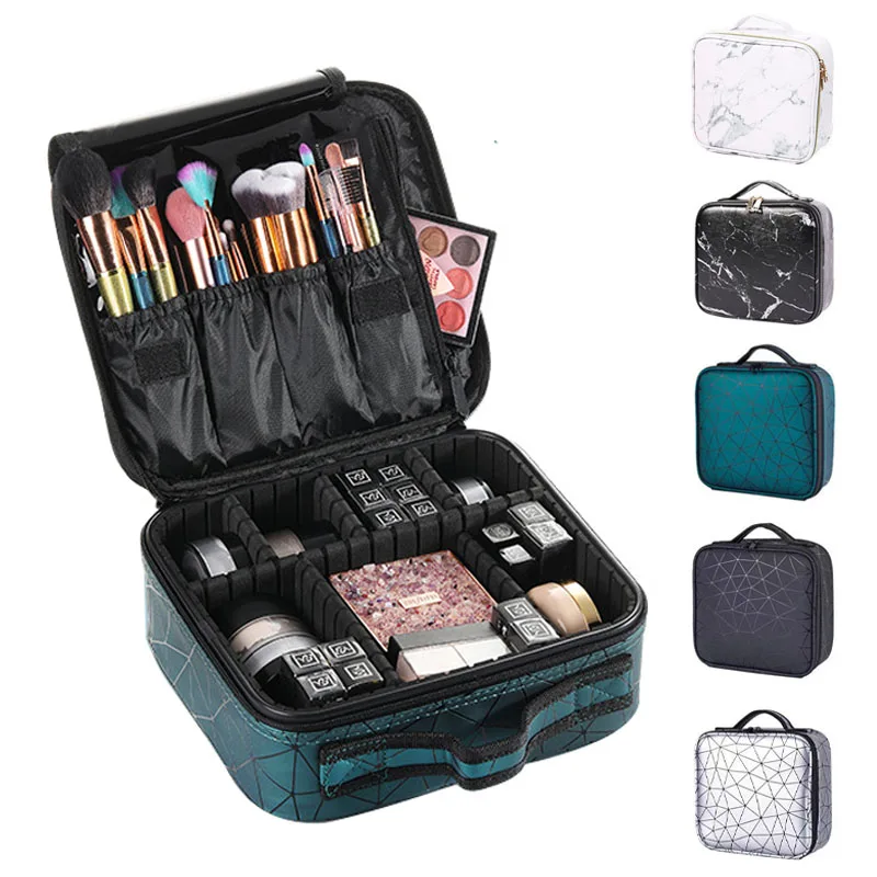 Brand Beauty Brush Makeup Bag Travel Professional Women Cosmetic Case Big Capacity Make Up Box Necessary Waterproof Cosmetic Bag