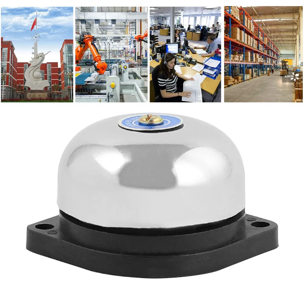Time Signal 2 Inch Electric Bell Stainless Steel No Spark Fire Alarm Gong Inner Strike Type 220V 5W Electric Ring Factory