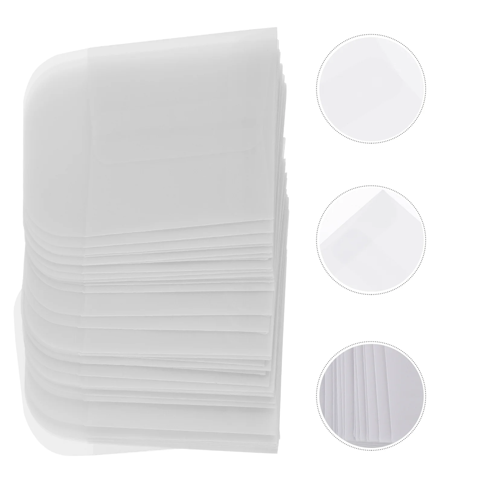 

50 Pcs Labels Transparent Small Bag Cards Envelopes Ring Gift Bags Blank Coin Jewelry White Tag Mini Stamps Collecting