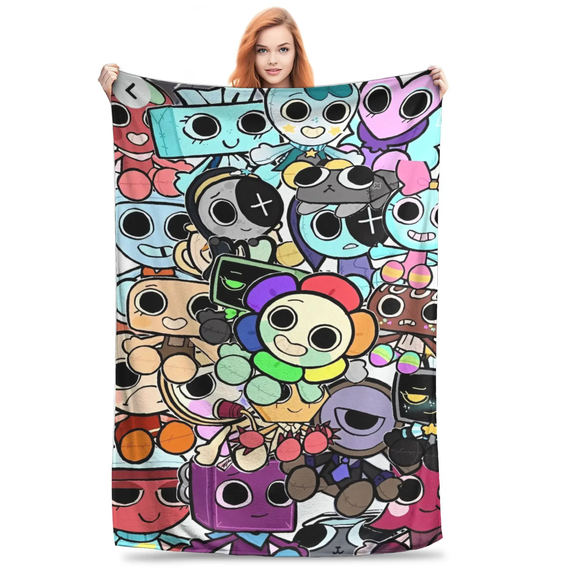 Super Warm Plush Throw Blanket for Boys Girls  Home Decor Bedspread with Dandys Game World Poster Gallery Prints Flannel