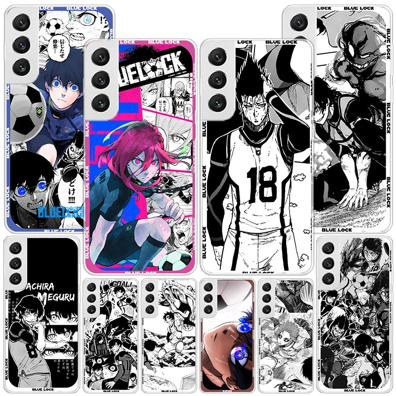 Anime Blue Lock Phnoe Case for Samsung Galaxy S23 S24 Ultra S22 Plus S21 S20 FE S10E S10 S9 S8 + Unique Cover Coque