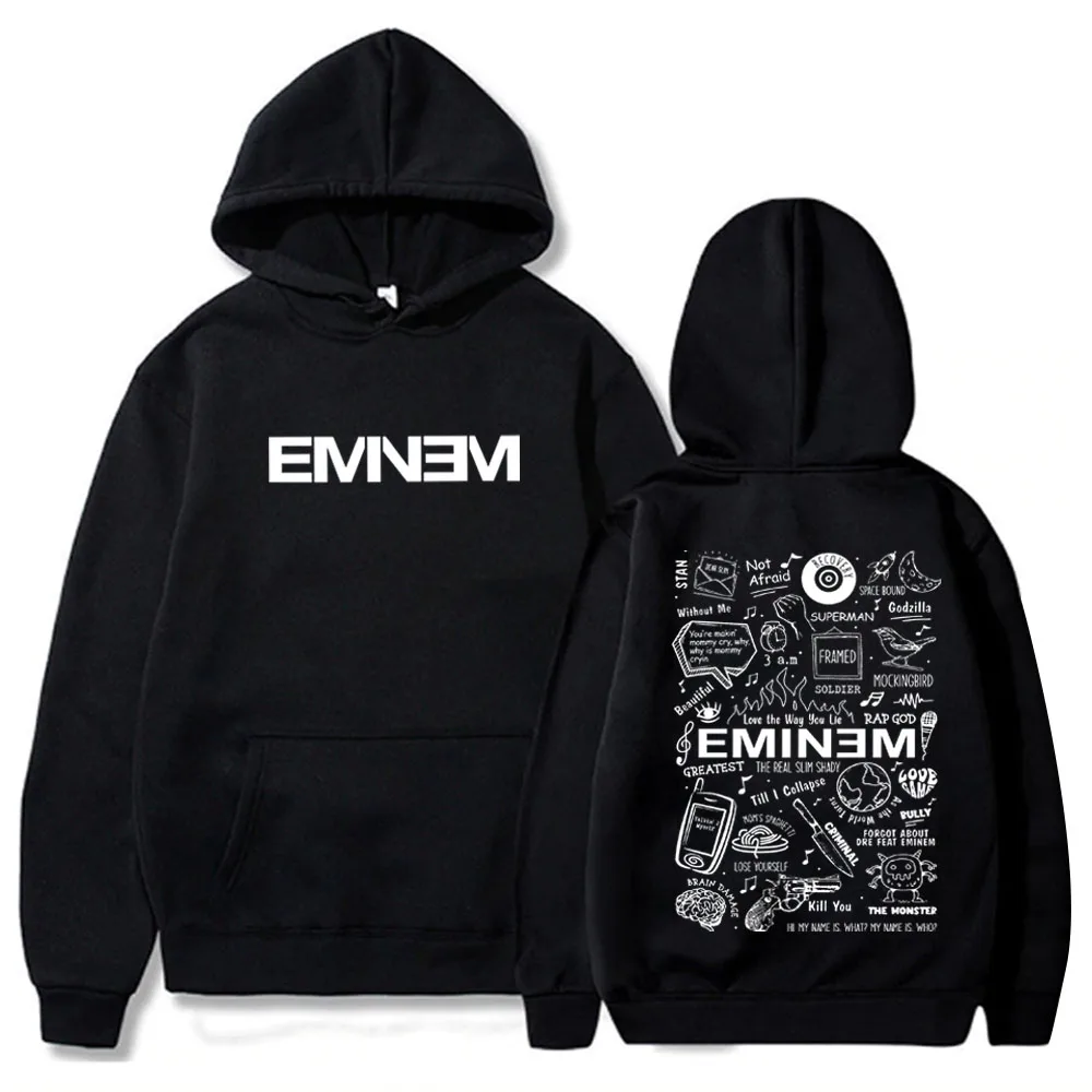 

Eminem Hoodie Eminem Fan Gift Unisex Harajuku Hip Hop Long Sleeve Sweatshirts