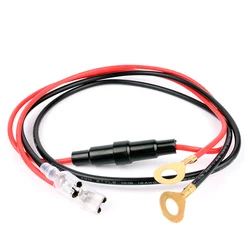 Cargador USB para encendedor de cigarrillos, Cable de arnés de cableado con fusible de 10A para coche, motocicleta, ATV, RV, 60cm