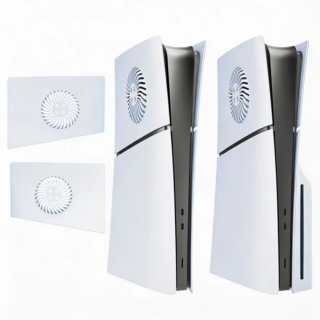 For PS5 Slim/Disc&Digital Console AC Faceplate with Cooling Vent For PS5 Slim Replacement Face Plate Protective Shell