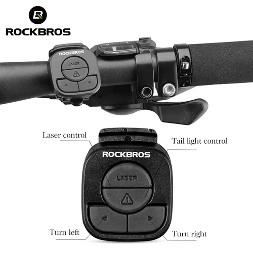 Imagen 2 del producto Luz Trasera LED para Bicicleta ROCKBROS, Inalámbrica, para MTB, Advertencia de Seguridad, Impermeable, Control Remoto Inteligente
