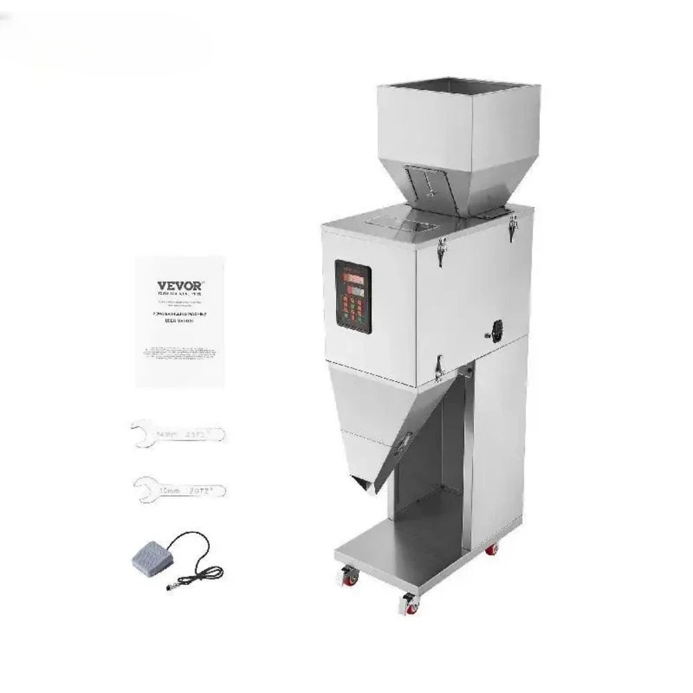 

VEVOR 20-3000g/20-5000g Particle Filling Machine with Foot Pedal Automatic Powder Weighing Filler for Beans Seeds Tea Packing