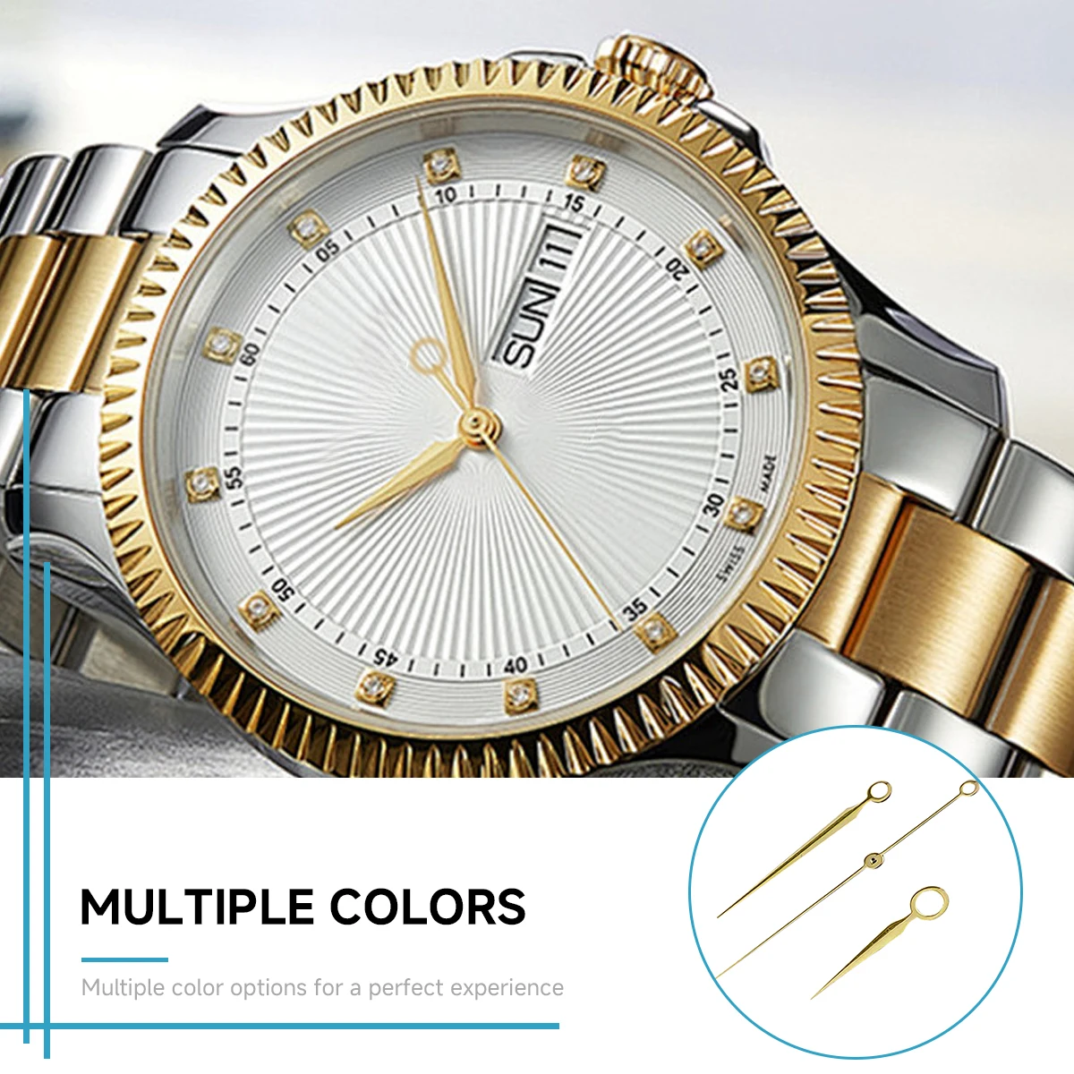 NH35 Hands New Watch Accessories Gold Silver Rose Gold No Luminous Hands Suitable For NH35 NH36 4R 7S Movement ﻿