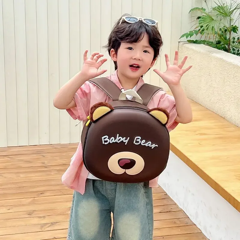 3D Bear Pattern School Bags Preschool Bag Kindergarten Boys Backpacks 2-6 Years Old Children Cute Small Toddler's Schoolbag