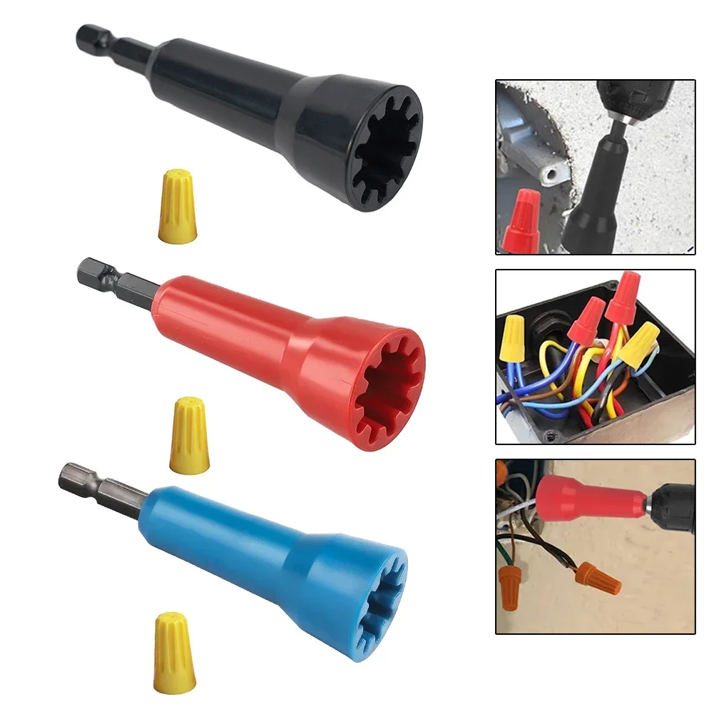 Kit de herramientas de torsión de alambre de electricista versátil, controlador de conector de cable de taladro eléctrico, mango hexagonal, tres opciones de Color