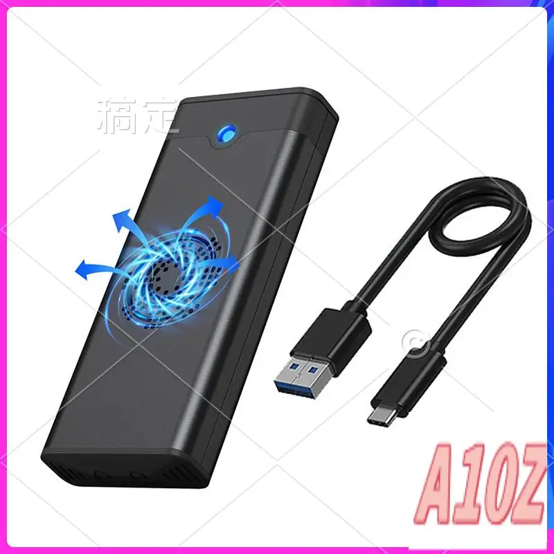 0Z-M.2 NVME NGFF Dual Protocol External SSD Enclosure Adapter With Cooling Fan 10Gbps Type-C 3.1 SSD Box For 2230-A Easy To Use