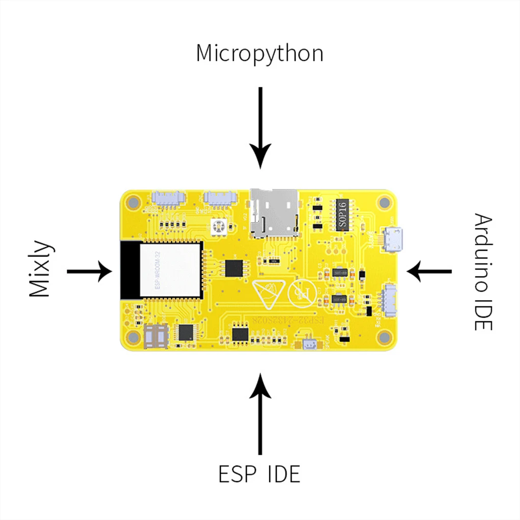 Placa de desenvolvimento ESP32 Arduino LVGL, 2,8 "Smart Display Screen, 2,8" LCD Módulo TFT com toque WROOM, Wi-Fi e Bluetooth