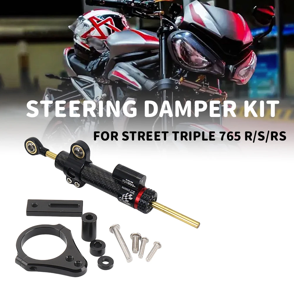 

Motorcycle CNC Stabilizer Damper Aluminum Steering Mounting Bracket For Street Triple 765 S 765S STREET TRIPLE 765RS 765R