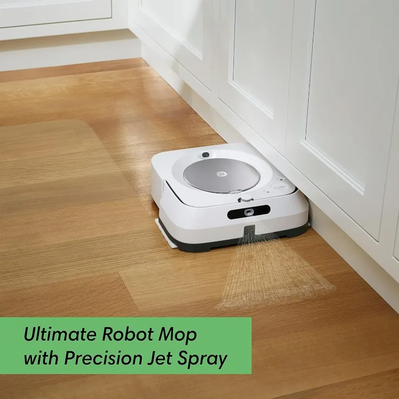 

Braava Jet M6 (6110) Ultimate Robot Mop- Wi-Fi Connected, Precision Jet Spray, Smart Mapping, Works With Alexa, Ideal For