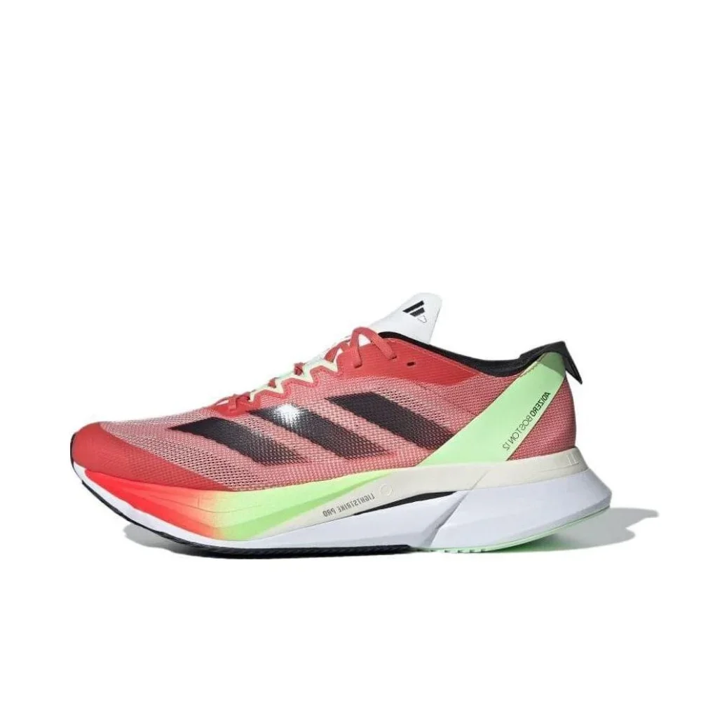 Adidas Adizero Boston 12 Cómodas Versátiles Zapatillas bajas informales para correr para hombre y mujer Rojo y amarillo Verde