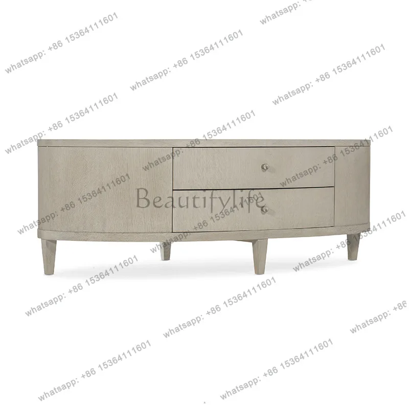 

American light luxury retro old solid wood coffee table modern simple living room coffee table small apartment