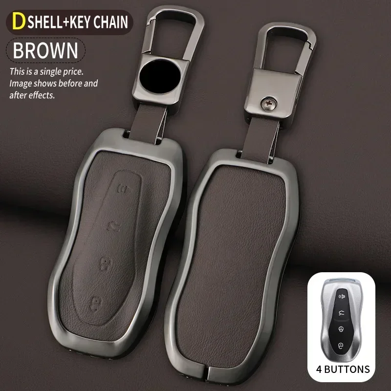 

Car Zinc Alloy Leather Key Cases Holder Cover Bag For Geely Coolray Tugella Fy11 Atlas Boyue NL3 Emgrand X7 EX7 SUV GT GC9 EC7