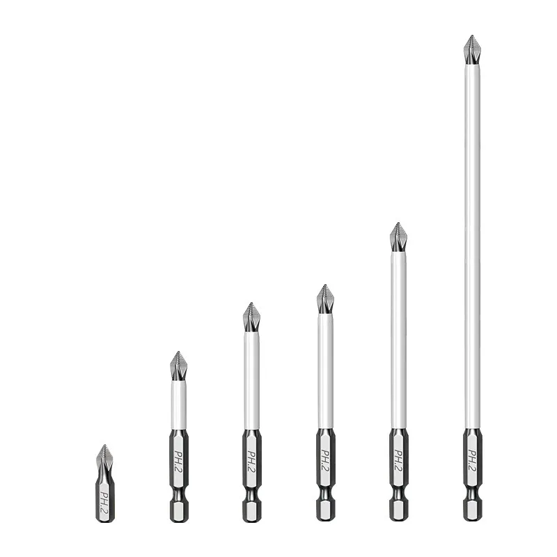 

Набор из 6 нескользящих магнитных бытовых электрических отверток с крестообразной головкой - ручные сверла высокой твердости для электрических отверток