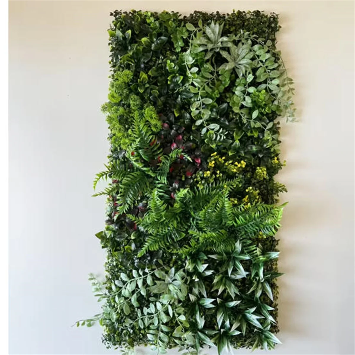 Panel de Pared Verde Artificial, Planta Artificial de Plástico para Decoración Interior/Exterior, Bodas, Fiestas, Jardines, Patios, Decoración de Paredes