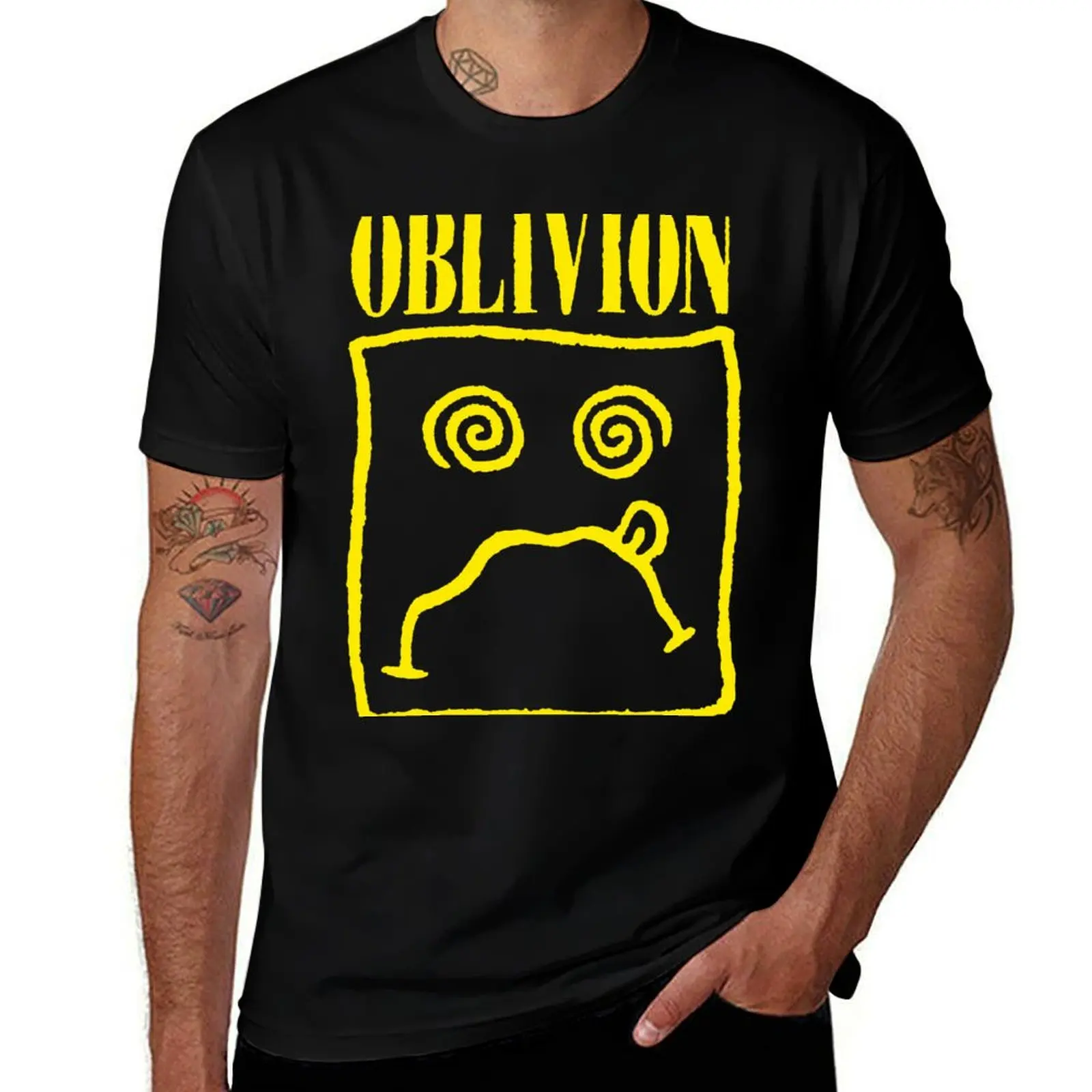 Oblivion Band T-Shirt Abstract Pattern Print Top T-Shirt